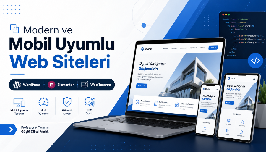Modern ve Mobil Uyumlu Web Sitenizi Hazırlayabilirim